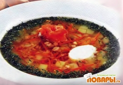 Суп картофельный с лососем