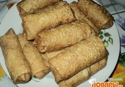 Рецепт: Блины с начинкой двух видов