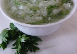 Рецепт: Пикантная сальса из дыни с кинзой