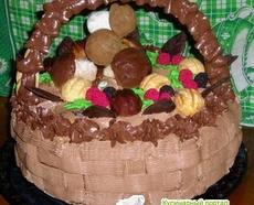 Рецепт: Торт-корзина 