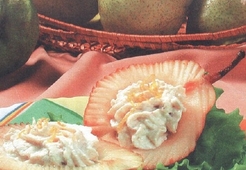 Груши, фаршированные творогом