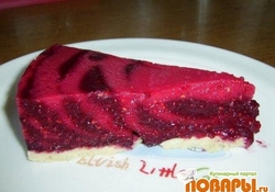 Рецепт: Малиново-ежевичный тортик (без выпечки)