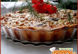 Рецепт: Пирог с курицей и грибами