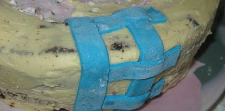 Шаг №3 MK Торт Корзинка с яблочными розами от best