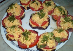 Рецепт: Баклажанчики на закуску