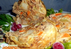 Рецепт: Домашний зельц из печени