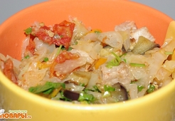 Летнее овощное рагу с мясом