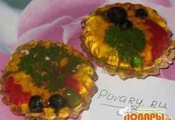 Закусочные корзинки "Рыба в ананасе"