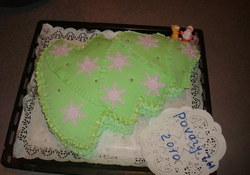 Рецепт: Двойной торт "Новогодняя ёлочка"