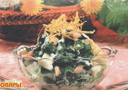 Рецепт: Салат из одуванчика