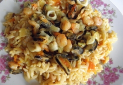 Рис с морепродуктами