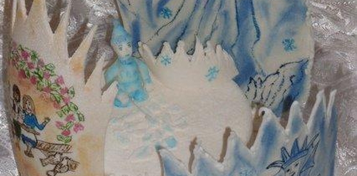 Шаг №2 Торт "Кай в царстве Снежной королевы" от Malinka