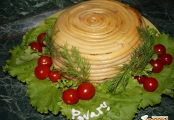 Тимбаль мясной с шампиньонами