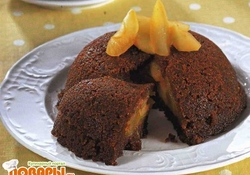 Рецепт: Яблочный пудинг из черного хлеба  