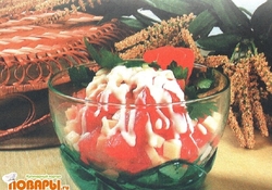 Рецепт: Салат из помидоров с сыром