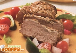 Рецепт: Говядина, жаренная в сметане