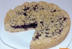 Постный пирог с черникой в мультиварке