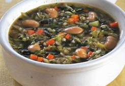 Минестроне с перловкой и шалфеем 