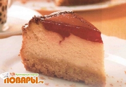 Творожный торт с вишней и белым шоколадом