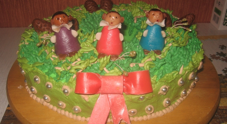 Торт "Рождественский венок"