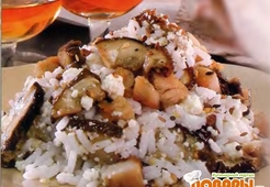 Рис с белыми грибами