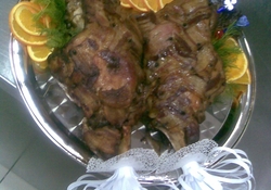 Рецепт: Баранья нога запечённая