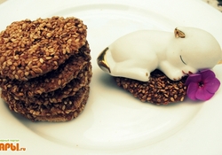 Рецепт: Печенье с кунжутом