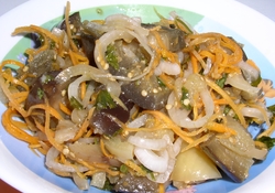 Рецепт: Баклажаны по-корейски