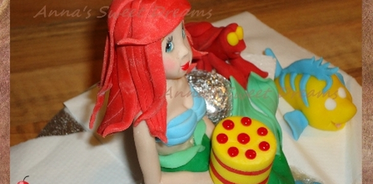 Шаг №12 МК Торт Русалочка Ариэль от Annula