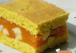 Лимонный пирог с тыквенно-яблочной начинкой