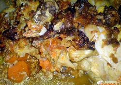 Рецепт: Рыба под овощной шубой