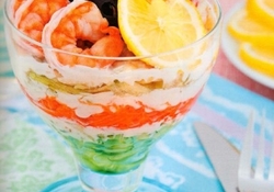 Рецепт: Салат-коктейль с креветками