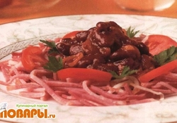 Рецепт: Окорок с фасолью