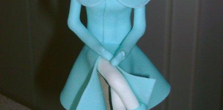 Шаг №13 МК Снегурочка из мастики от Annula