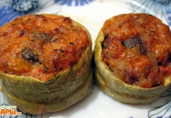 Кабачки фаршированные, запеченные в духовке