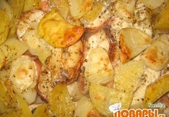 Рыба запечённая в духовке по-гречески