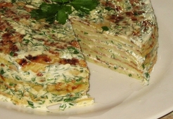 Кабачковый торт "Пикантный"