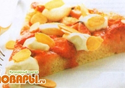 Рецепт: Пицца с клубникой и сливками