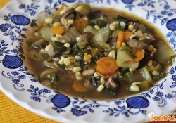 Рецепт: Овощной суп с пророщенным машем 