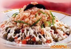 Рецепт: Салат рисовый с мясом криля