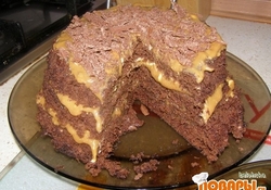 Рецепт: Шоколадный тортик в микроволновке