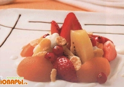 Рецепт: Фрутовый салат в карамели