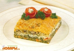 Торт с семгой и сыром