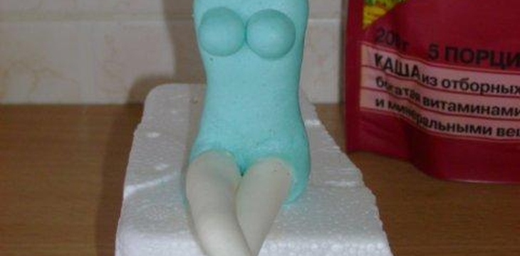 Шаг №3 МК Снегурочка из мастики от Annula