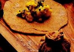 Рецепт: Лепешки с картофелем (Алу паратха)