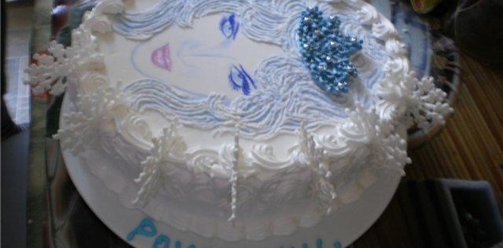 Шаг №5 Торт "Снежная королева в волшебном зеркале" от natasha41