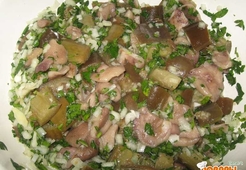 Баклажаны с маслятами по-корейски