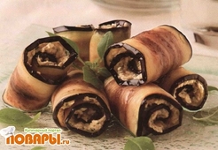 Рулетики из баклажанов