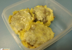 Рецепт: Корзинки из кабачка с начинкой (диета Дюкана)