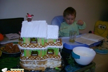 Шаг 24: покрыть крышу "снегом" - айсингом …